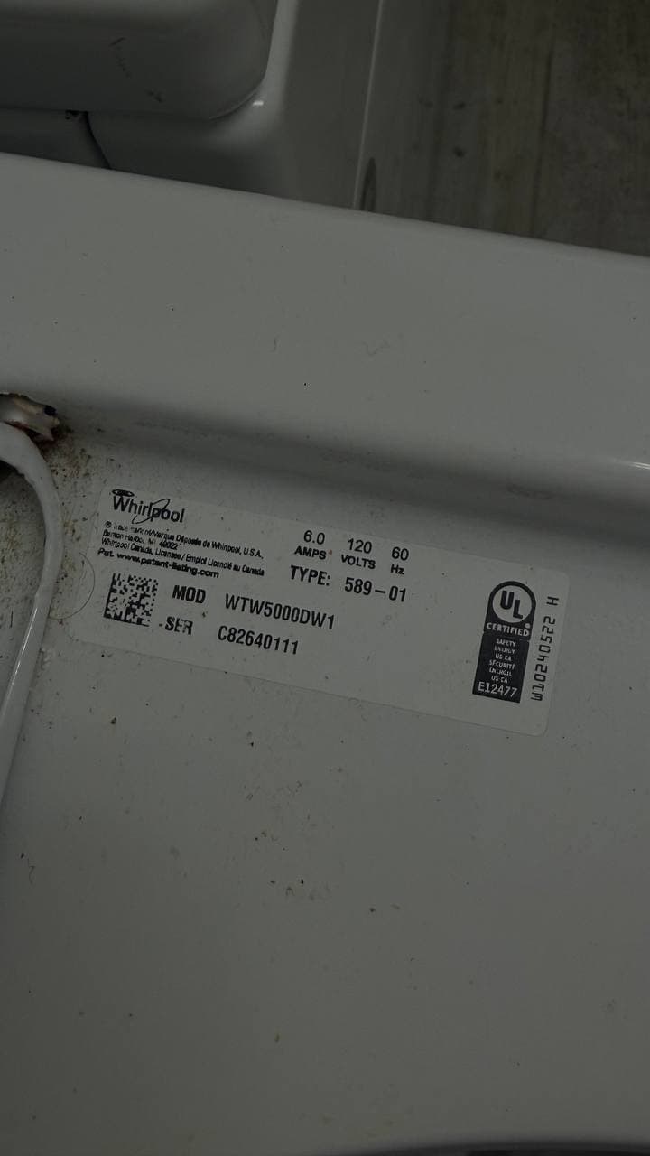 Whirlpool top-load washer tub and suspension inspection in Naples FL