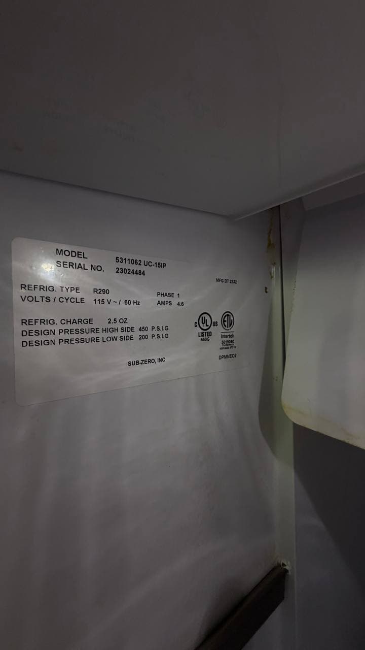 Sub-Zero Undercounter Ice Maker Maintenance in Naples, FL — repair photo